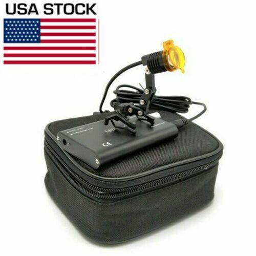 Dental Medical 3W LED Metal Clip-on Head Light with Filter & Bag Black US STOCK