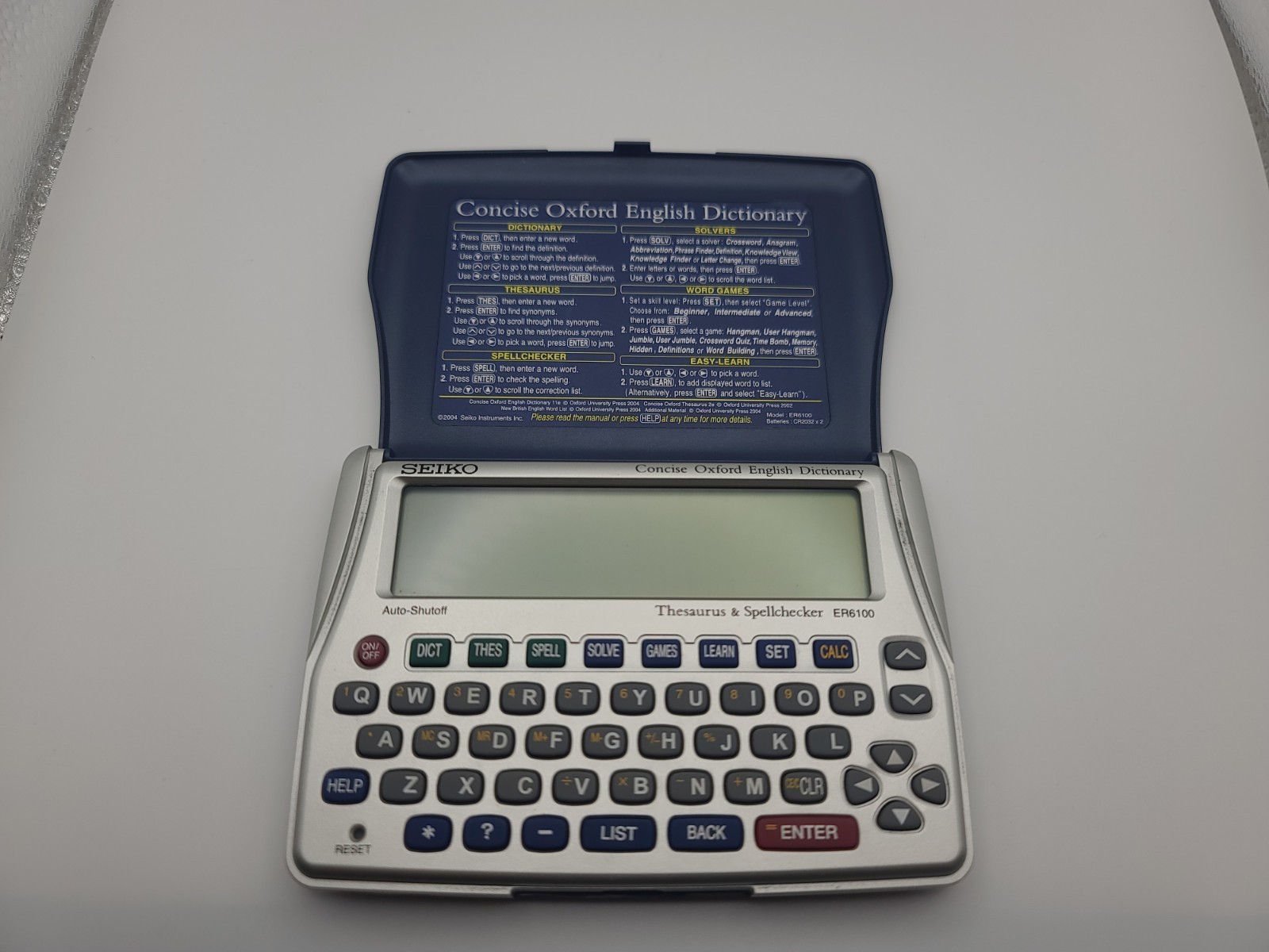 Seiko ER6100 Oxford English Dictionary Thesaurus Spellchecker Solver – USED