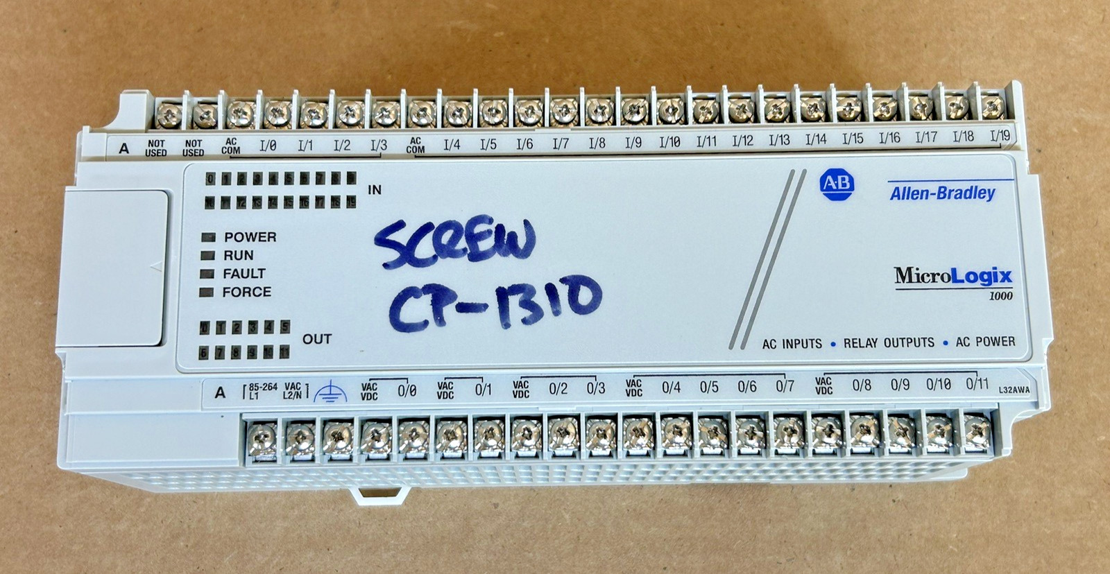 Allen-Bradley MicroLogix 1000 PLC Processor Module 1761-L32AWA Series E