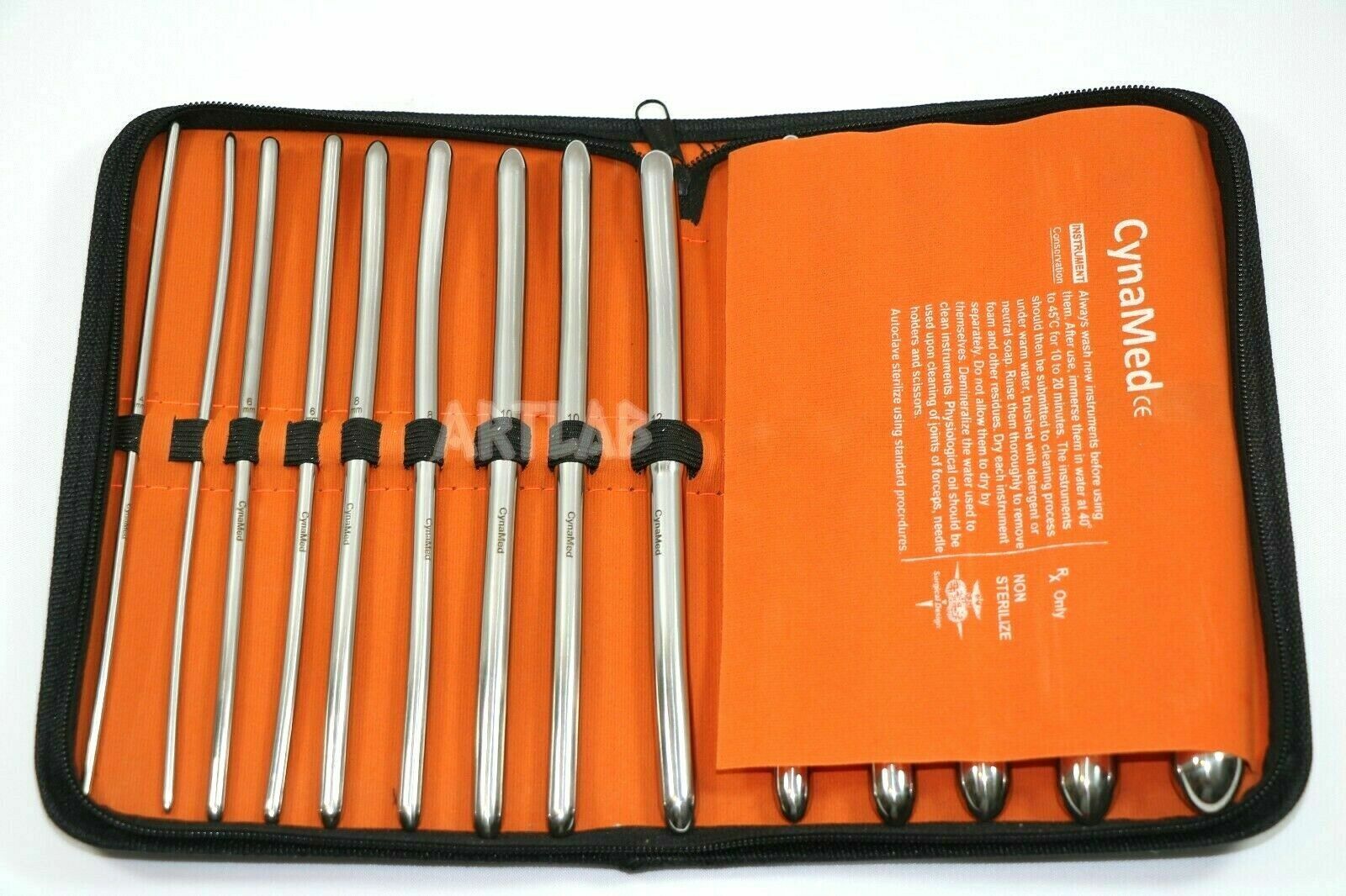 Premium set of 14 Hegar Dilator Set Uterine Urethral Diagnostic Surgical Sounds