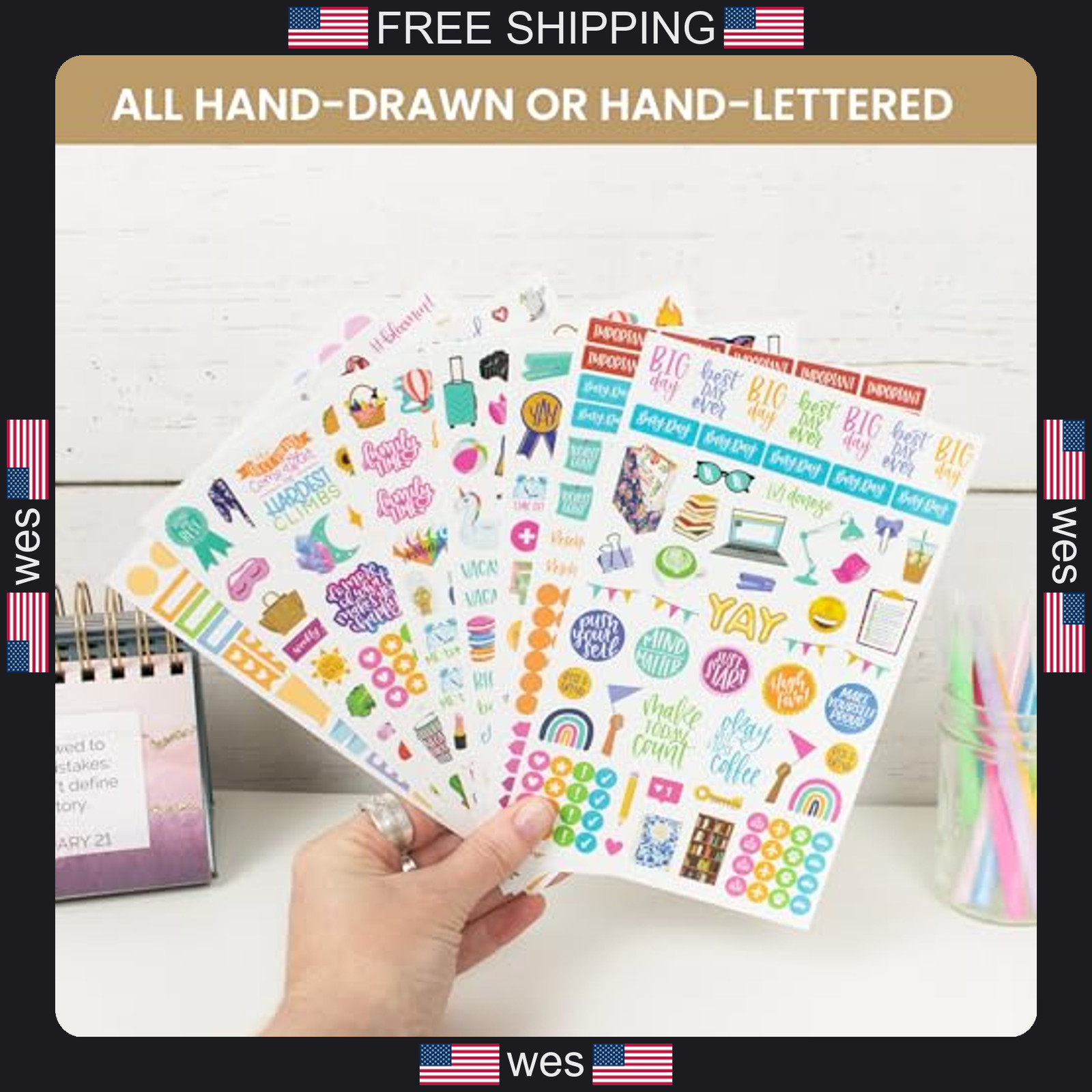 Bloom Daily Planners Newly Improved Classic Planner Sticker Sheets – Variety