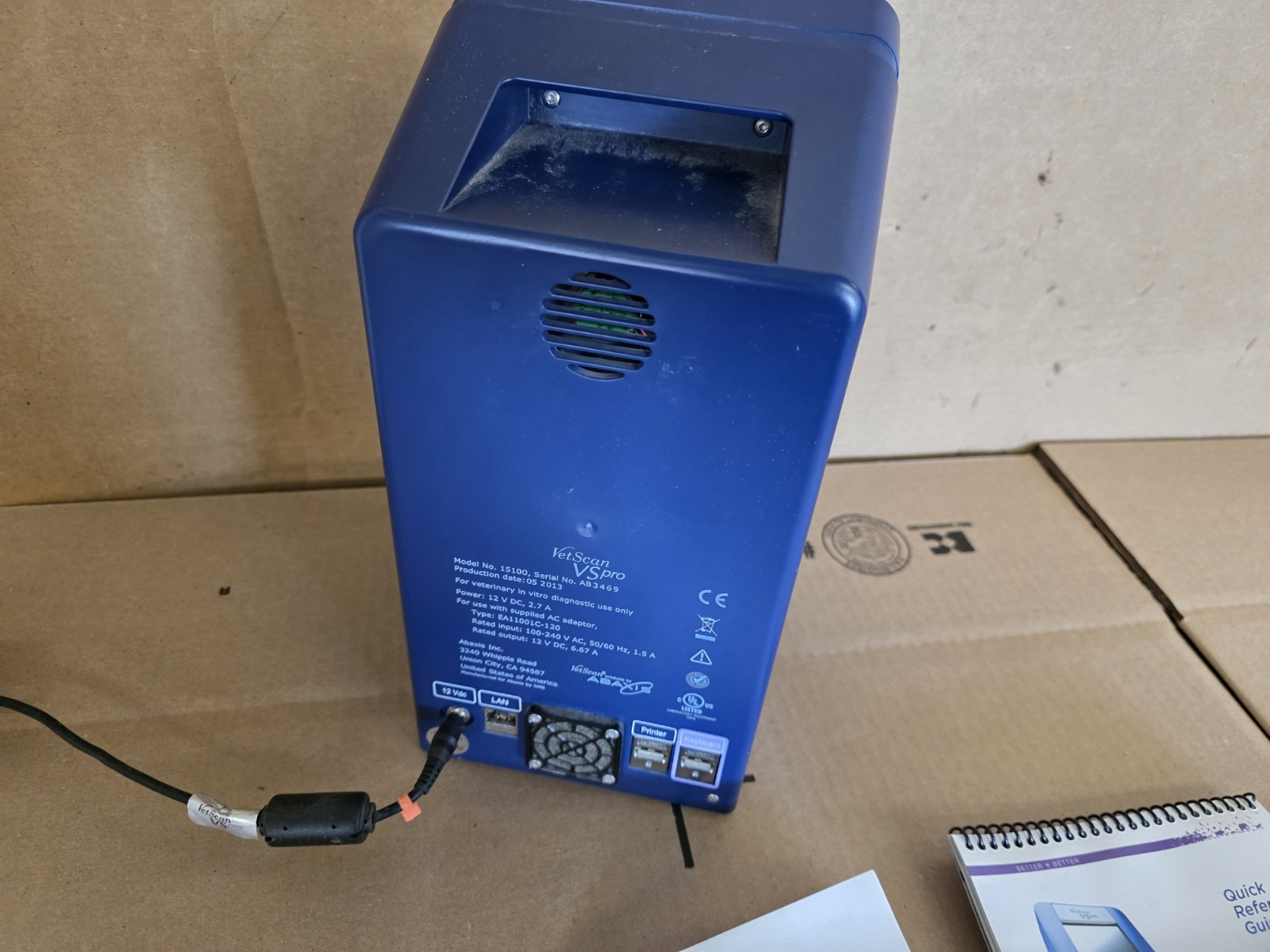 ABAXIS ZOETIS VSPRO VETERINARY COAGULATION BLOOD ANALYZER PT APTT FIBRINOGEN