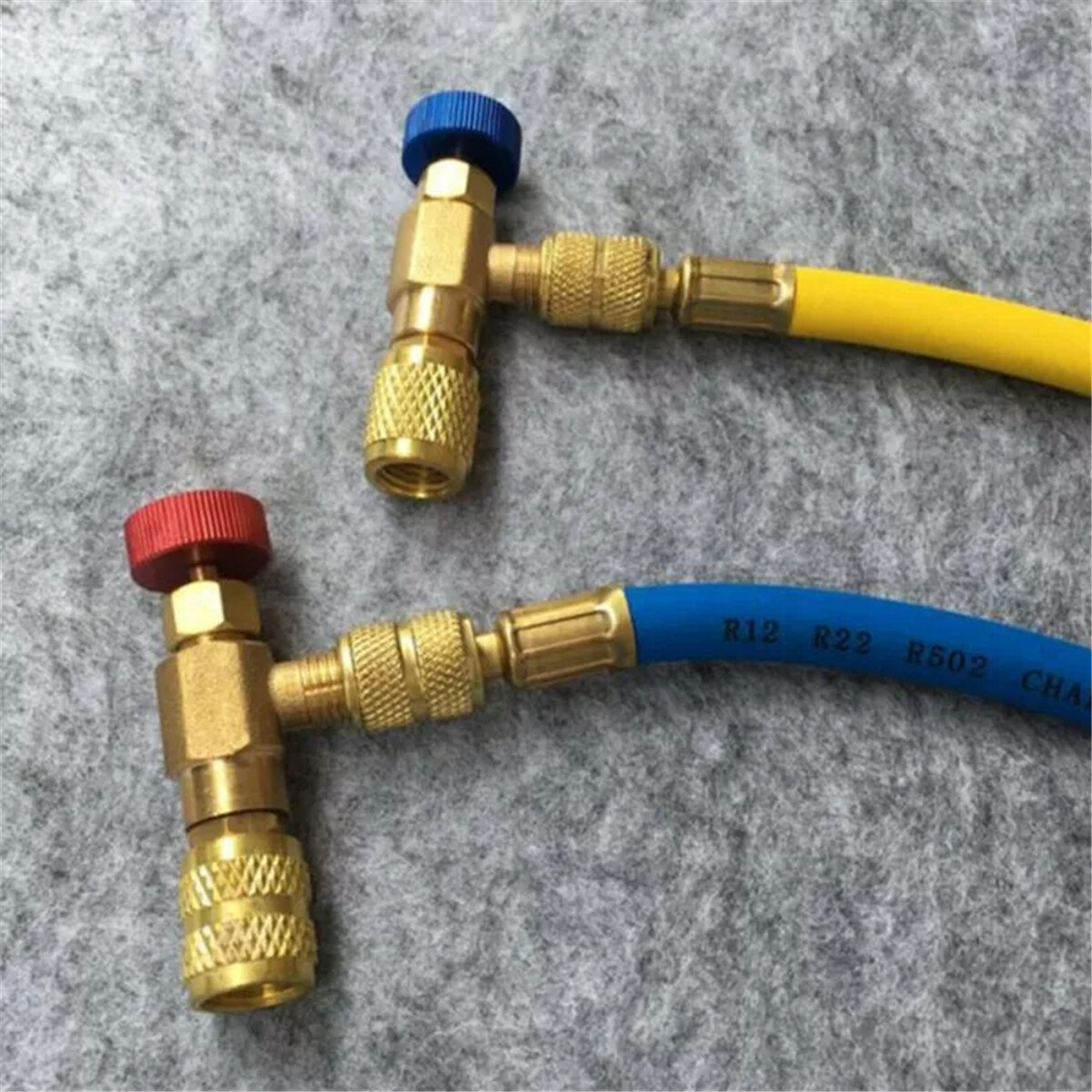 2PCS R410 R22 Refrigerant Service Charging Shut off Adapter Control Valve HVAC