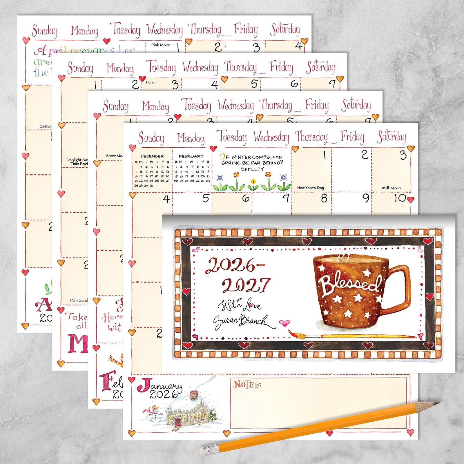 2026-2027 Susan Branch Pocket Planner Small Monthly 3.5×6.5