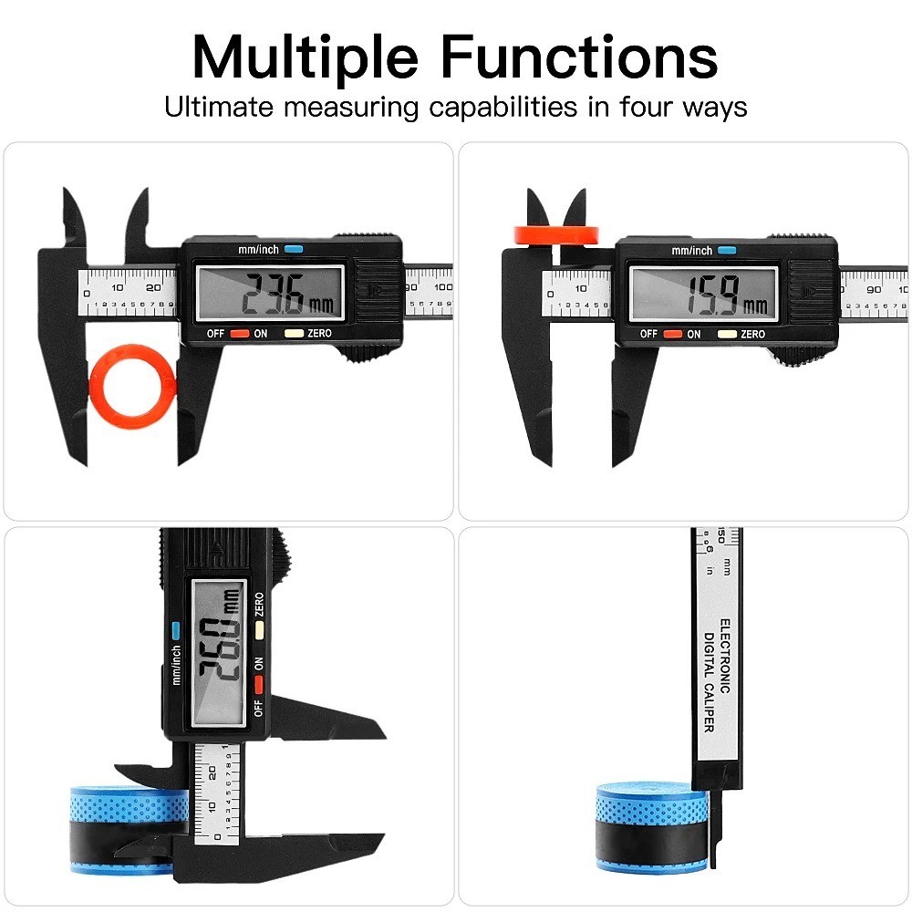6″ 150mm Digital Caliper Micrometer LCD Gauge Vernier Electronic Measuring Tool