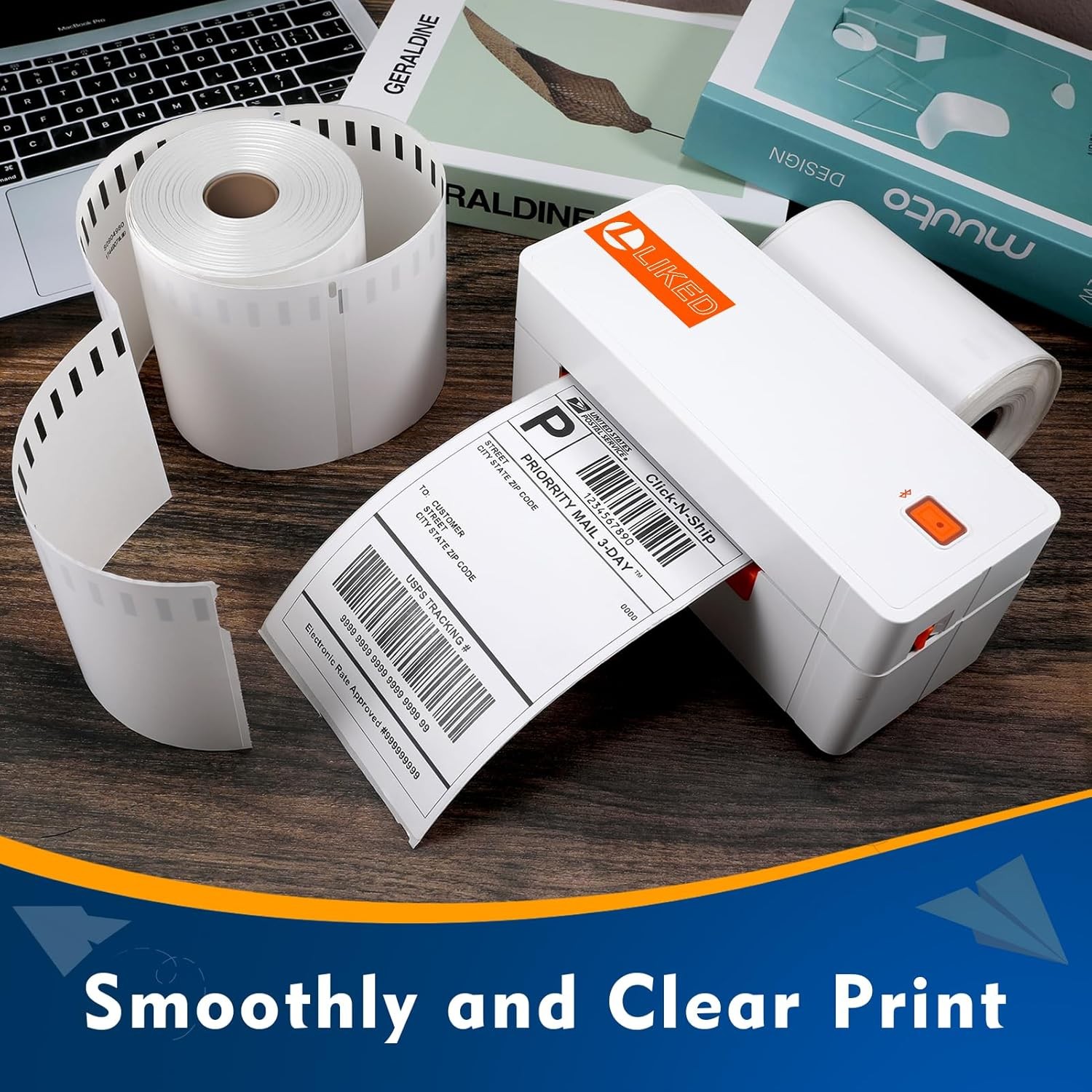 5 Pack 220/Roll Thermal Shipping Labels 4×6 Compatible 1744907 Dymo 4XL Printer