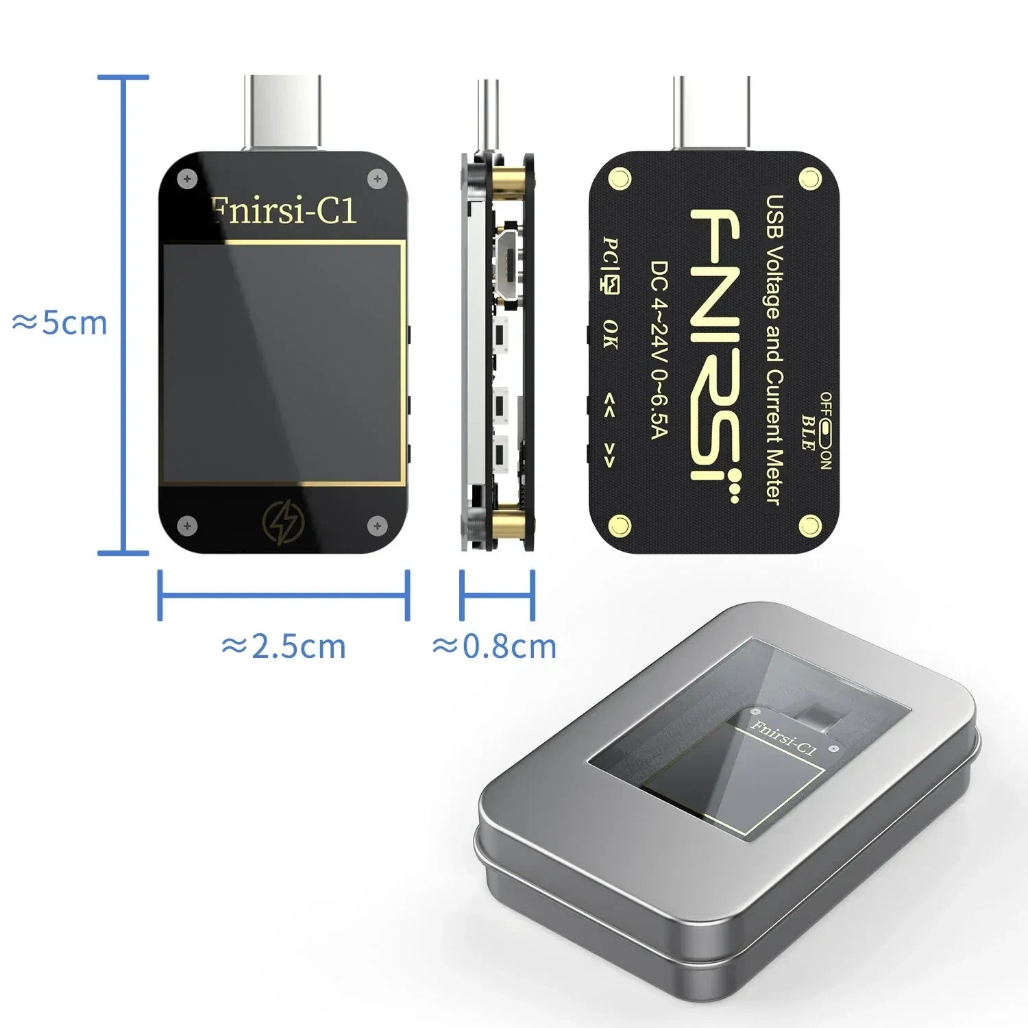 FNIRSI-C1 Type-C PD Trigger USB-C Voltmeter Ammeter Fast Charging Protocol Test