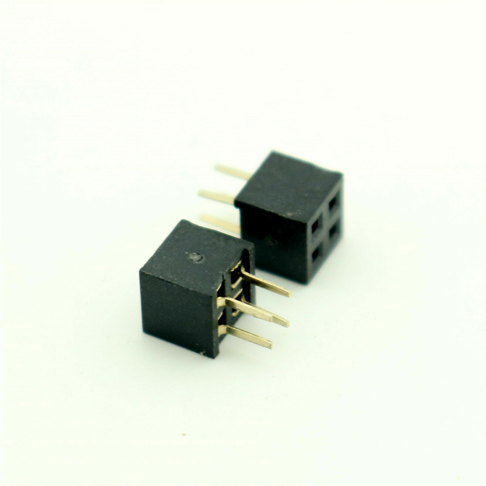 100pcs Pitch 2mm 2×2 Pin 4 Pin Female Double Row Straight Pin PCB Header Strip