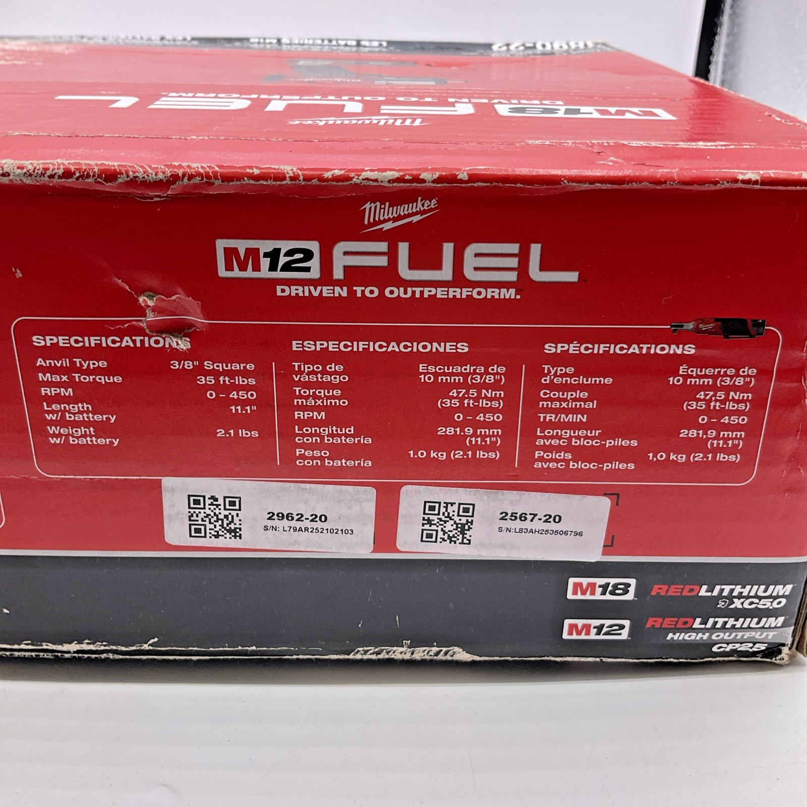 NEW Milwaukee 3890-22 M18 Fuel M12 Fuel 2 Tool Combo Kit