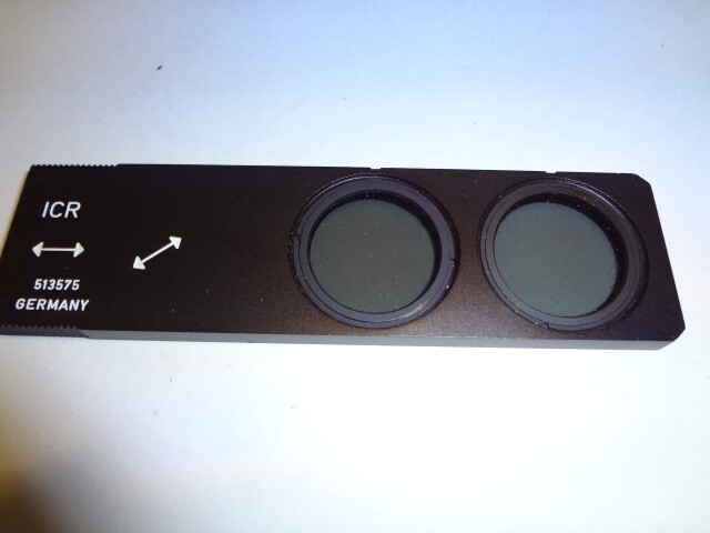 LEICA ICT POLARIZER-ANALYSER FOR MODULOPAK ILLUMINATOR PN 513575 LEITZ