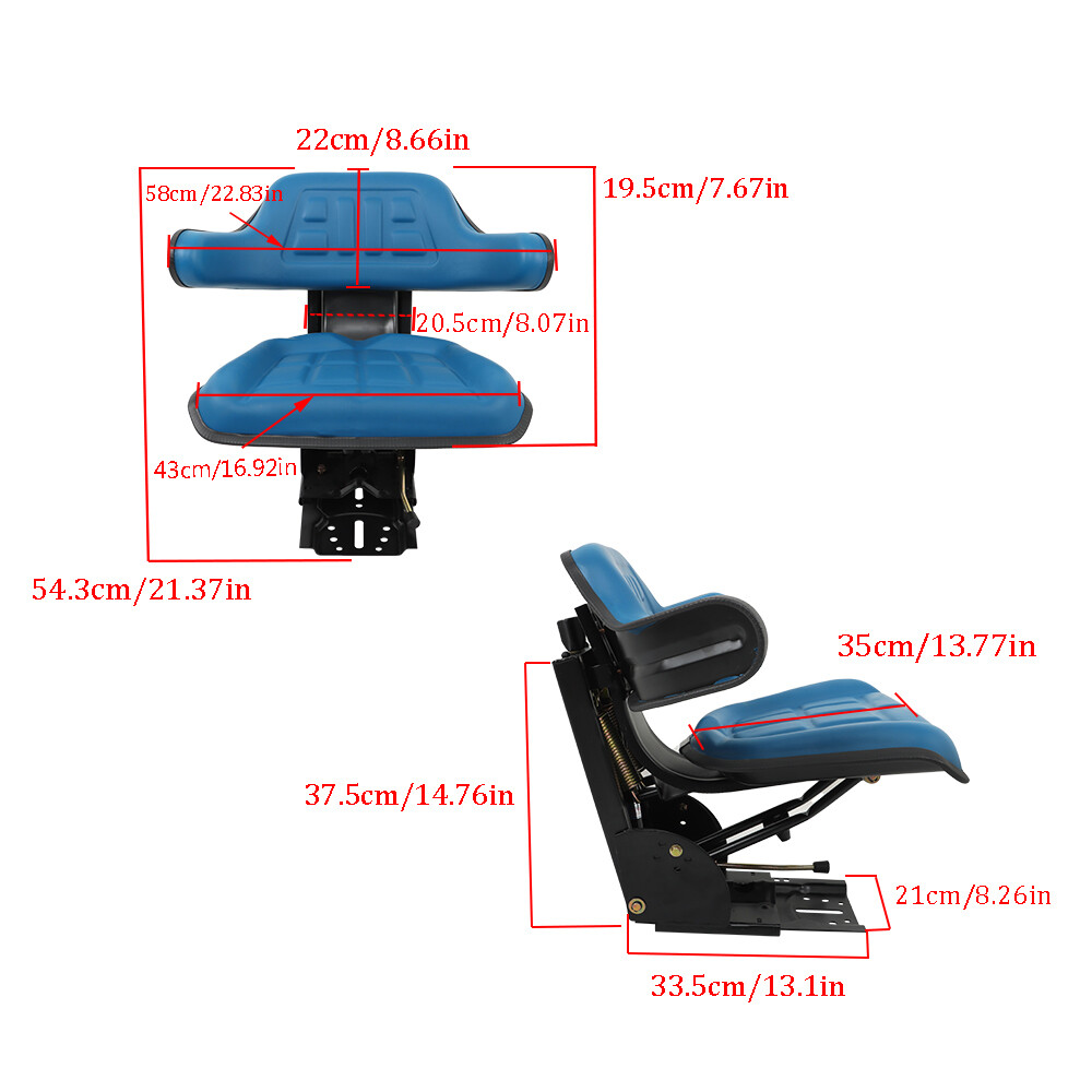 Blue Tractor Suspension Seat For Ford 2000 2600 2610 3000 4000 3600 4600 3910