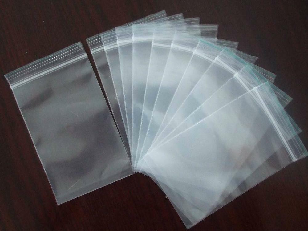 Lot of 200pcs Clear Reclosable Zip lock Plastic Bags 2-MIL Poly Zipper Baggies