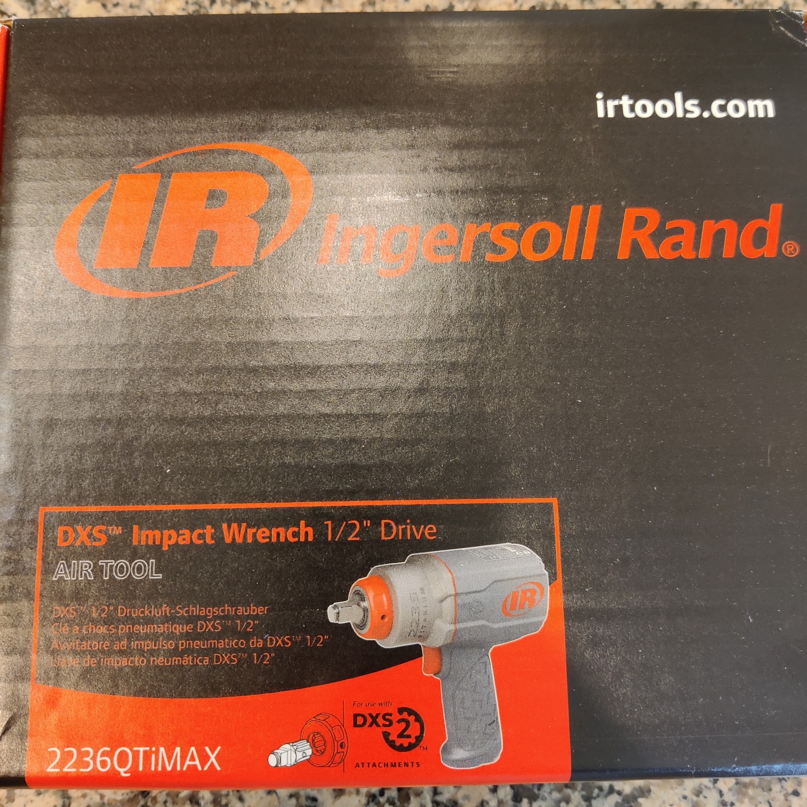 NEW Ingersoll Rand 2236QTIMAX DXS 1/2″ Air Impact Wrench – 1500 Ft Lbs Torque