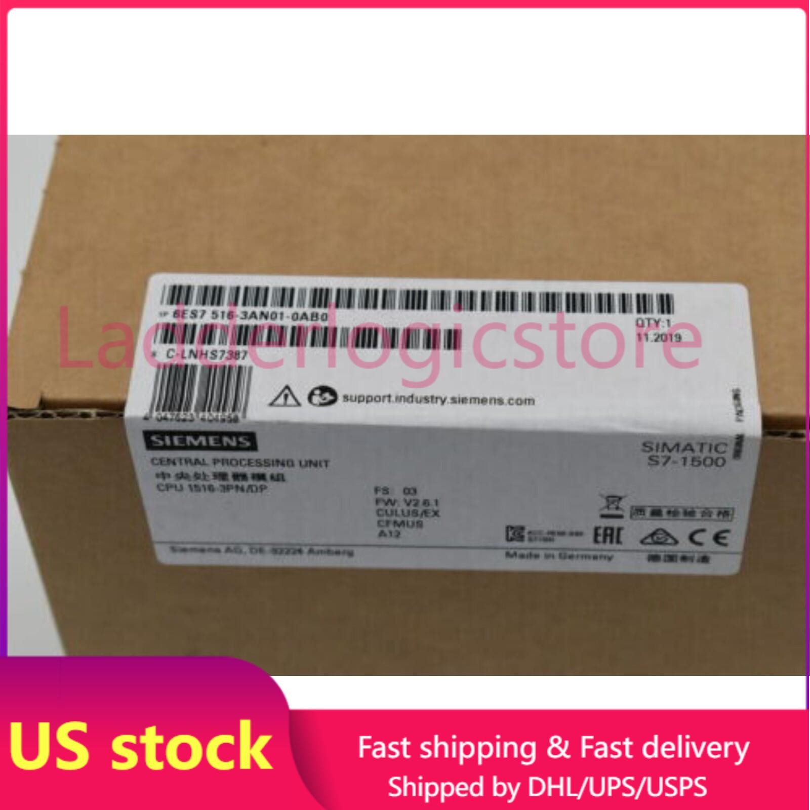 New Siemens 6ES7 516-3AN01-0AB0 6ES7516-3AN01-0AB0 S7-1500 CPU 1516-3 PN/DP