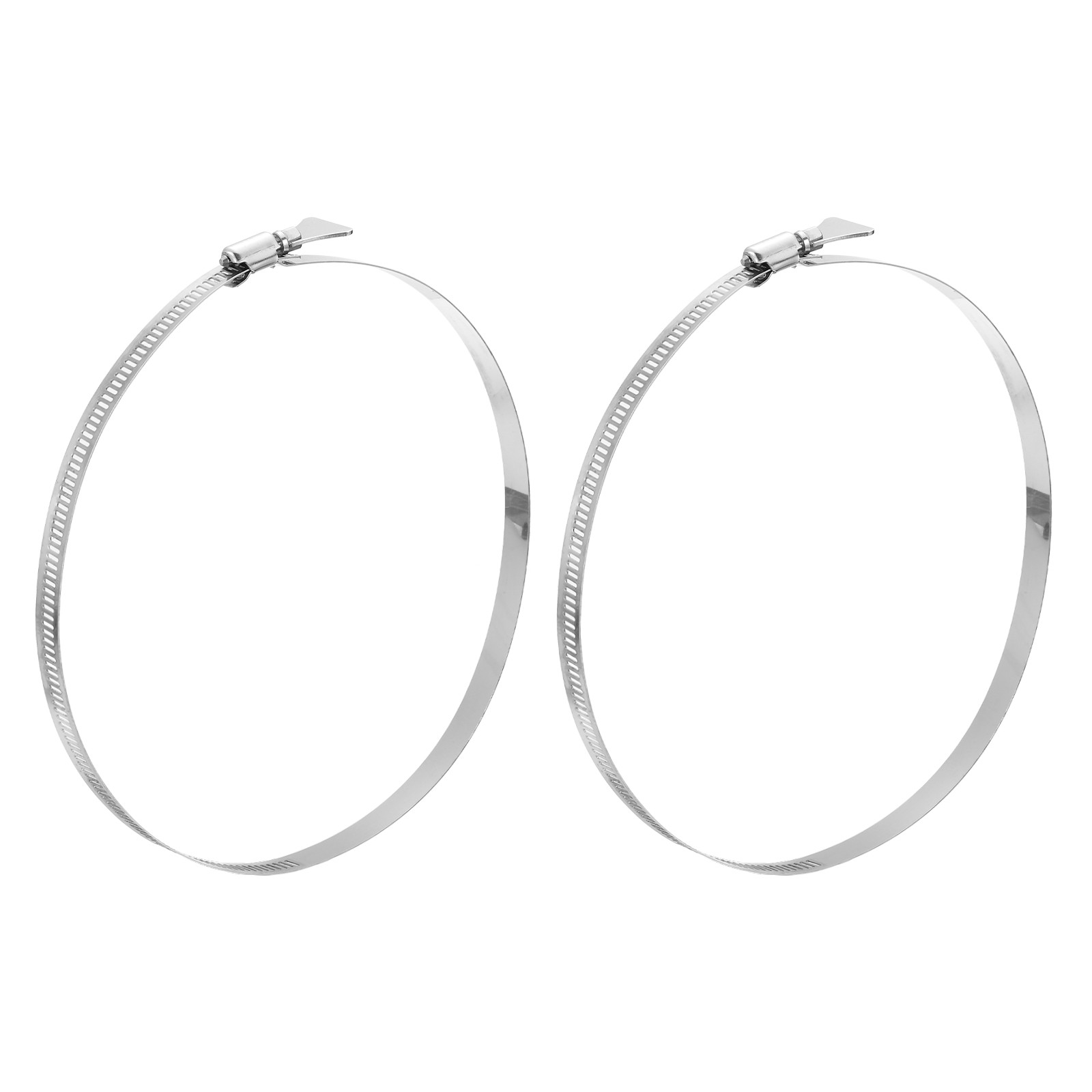 2pcs 6.9″-7.8″ (175-197mm) Adjustable 304 Stainless Steel Worm Gear Hose Clamp