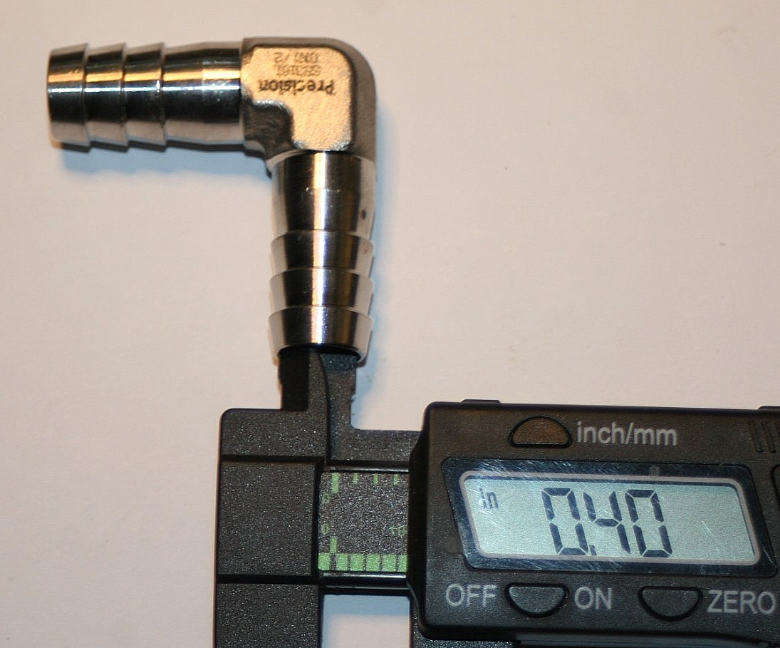 1/2 OD Barb 316ss Elbow Hose Fitting Precision DN1/2