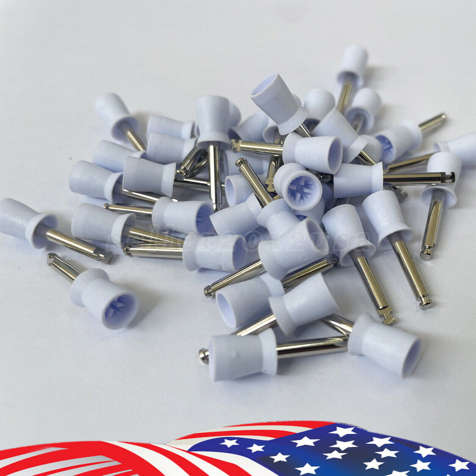 100pcs Dental Tooth Prophy Polishing Cups Latch Type Rubber Polish Polisher US