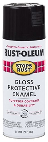 Rust-Oleum 7779830 Stops Rust Spray Paint, 12 oz, Gloss Black