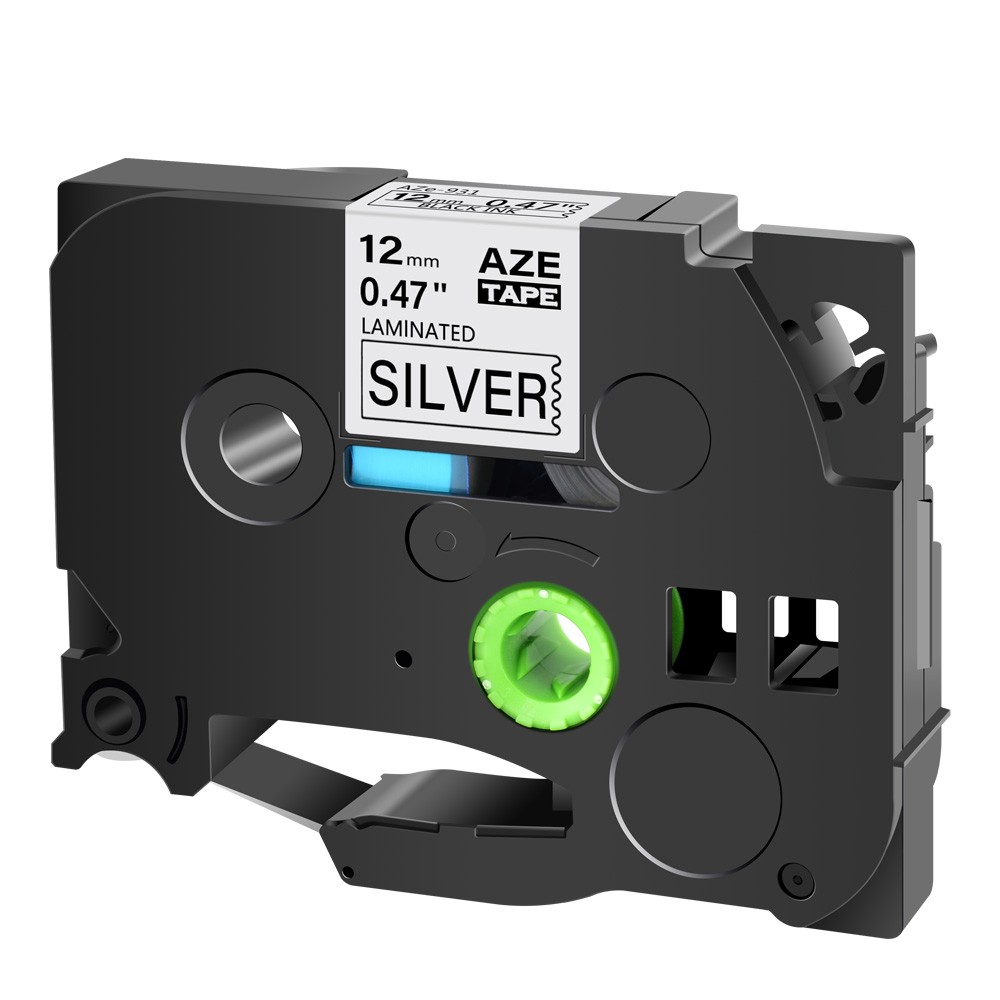 20x TZe-931 Black on Silver 1/2″ TZe Tapes Compatible For Brother PT Cube
