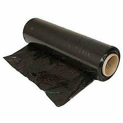 18″ x 1500FT 80 Ga Pallet Wrap Stretch Film Shrink Hand Wrap 1500′ Black 4 Rolls