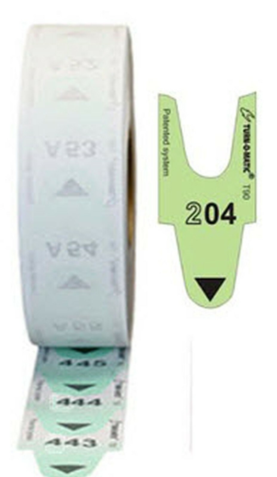 T90 GREEN TAKE-A-NUMBER TICKETS, 24 Rolls per Case