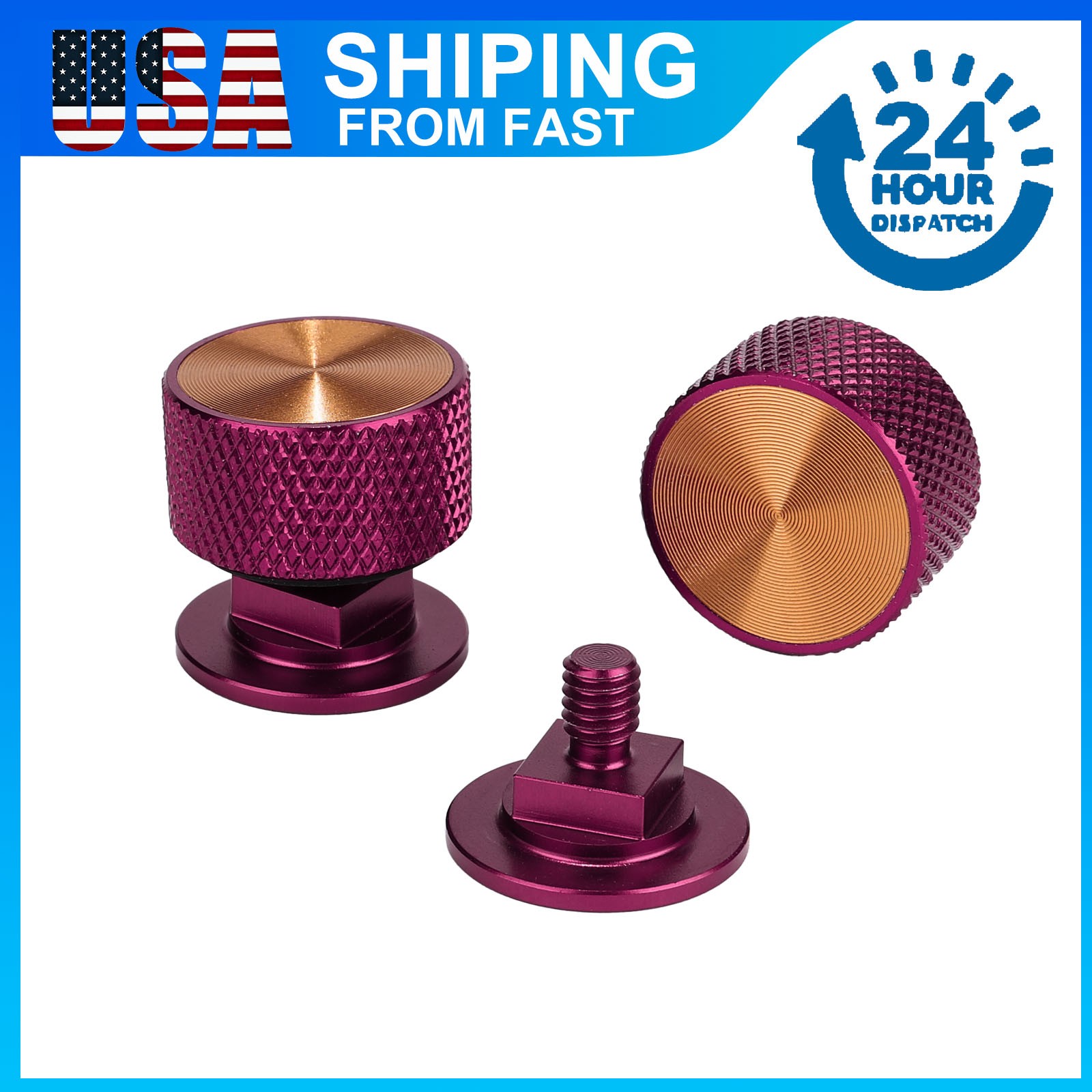 ​Upgrade 2-Pack Red Aluminum Welding Helmet Fasteners – Lightweight & Durable​