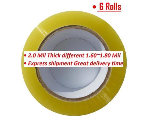 1-6-12-18-24-36-72 Rolls Clear Packing Packaging Carton Sealing Tape 2×110 Yards