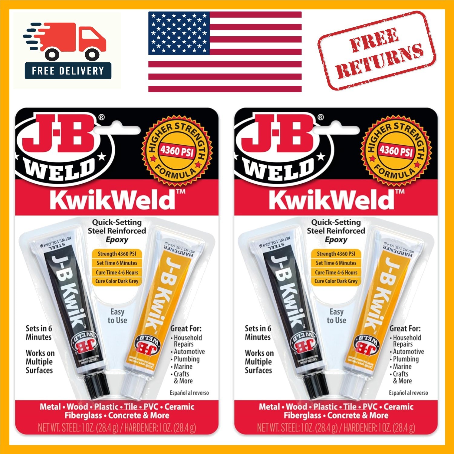 KwikWeld Dark Grey 6 Minute Set Epoxy – Steel Reinforced for Versatile Repair