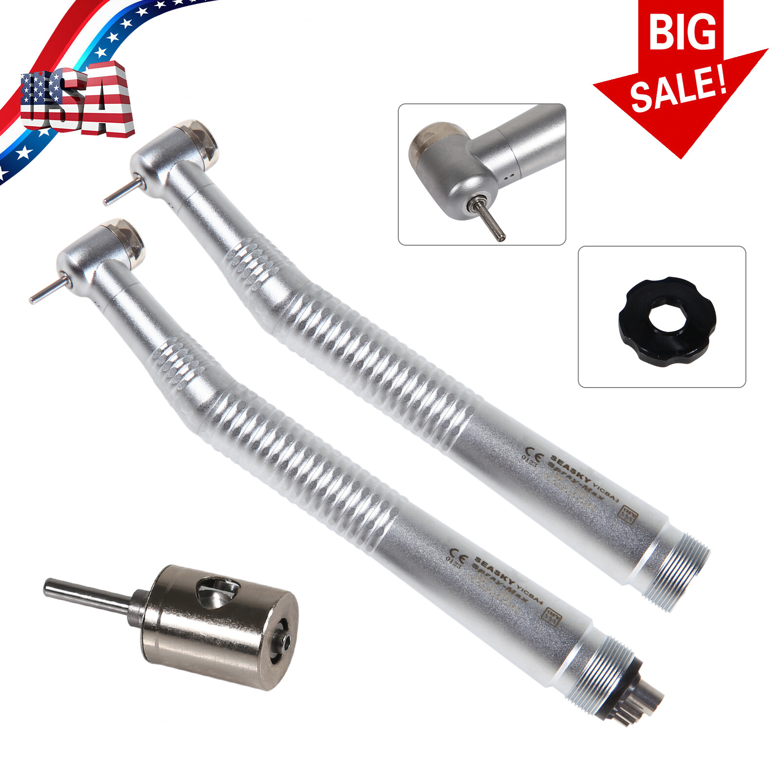 Seasky Dental NSK Style High Speed Turbine Handpiece Push 2/4 Holes Y1BA4/Y1BA2