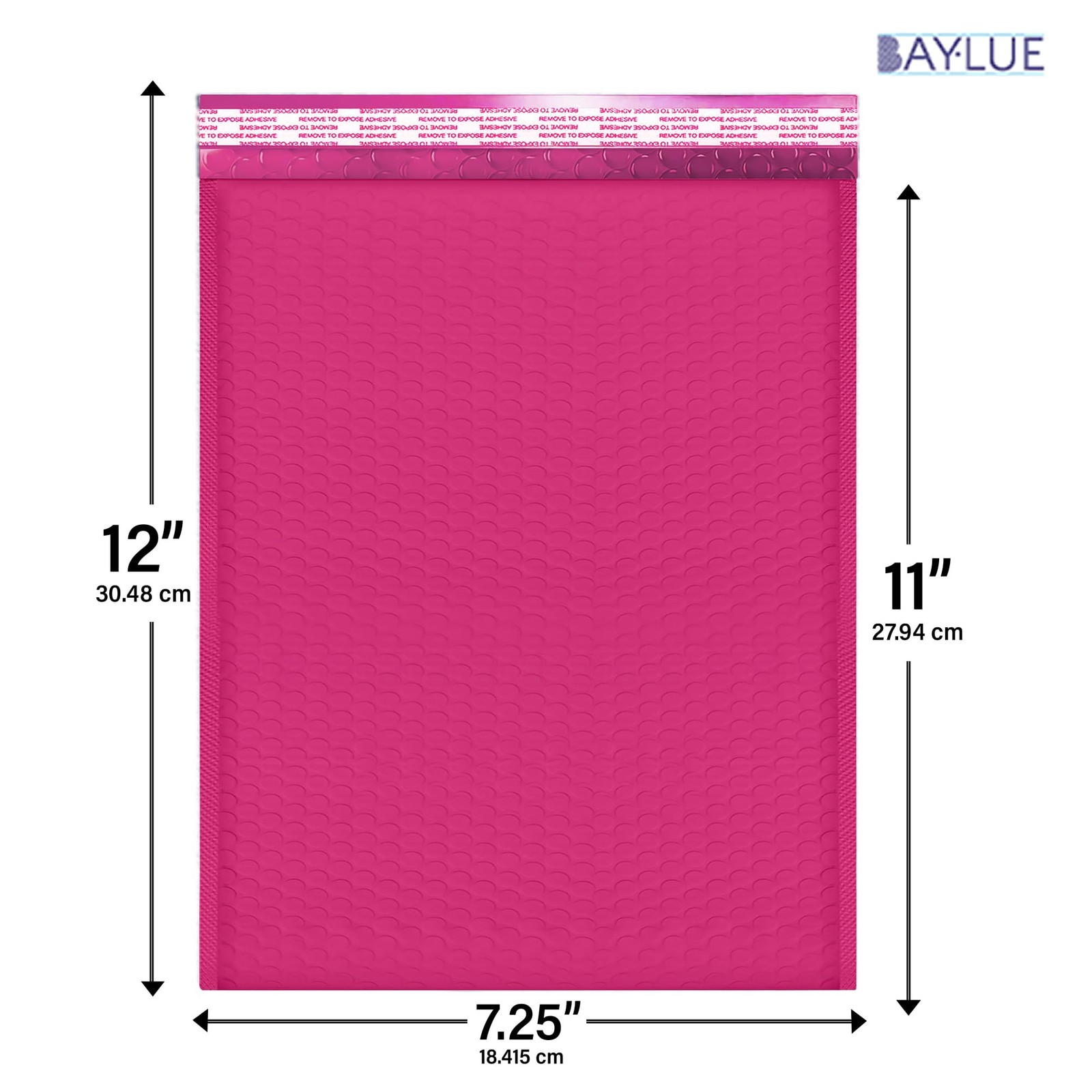 Hot Pink 7.25×12, Poly Bubble Mailers, (#1), Padded Envelopes, Package Bags, Shi