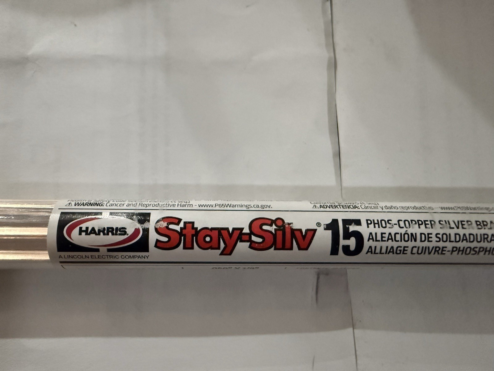 Harris Stay-Silv 15 Silver Brazing Rod BCuP-5 ASB-8 14 3/4 in