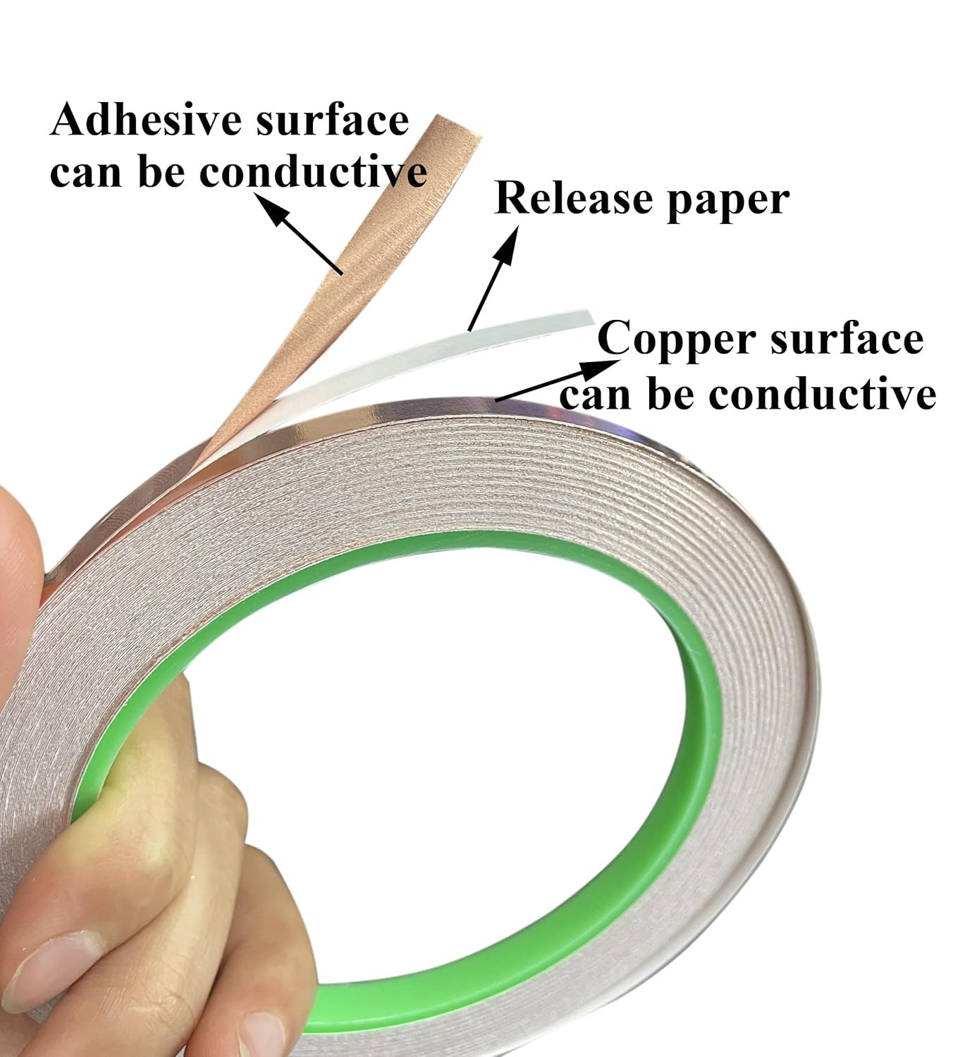 2Pcs Copper Foil Tape 1/4 x 21.8 Yards Double-Sided Conductive EMI Shielding for