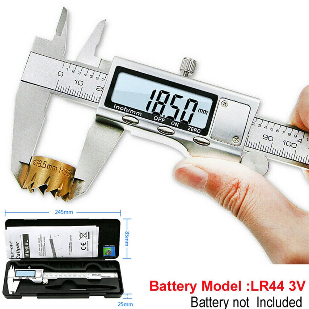 150mm Stainless Steel Caliper Vernier Micrometer Electronic Measuring Tool Ruler