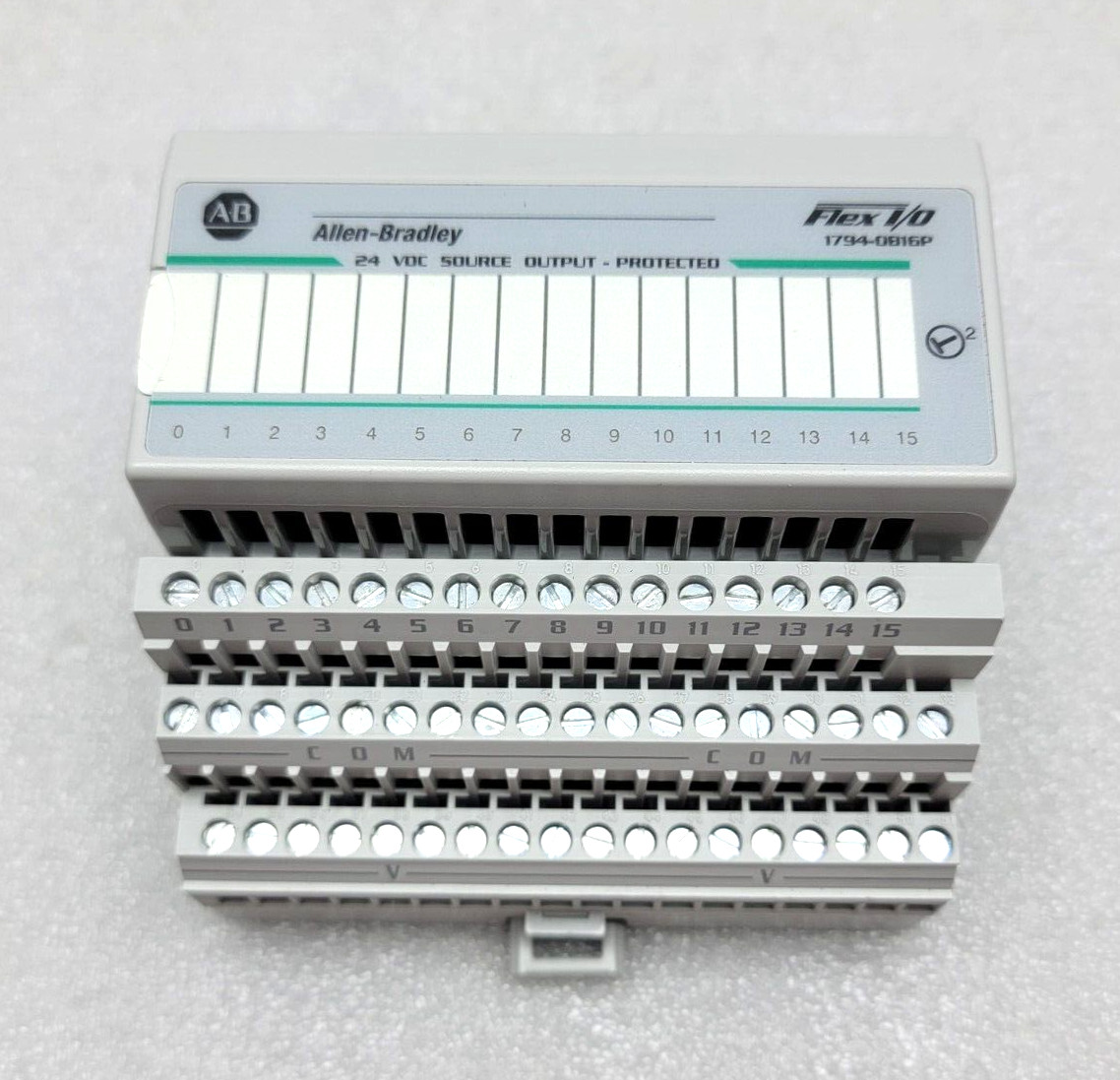 UNUSED ALLEN BRADLEY 1794-OB16P FLEX I/O OUTPUT PROTECTED 24VDC WITH TB3 BASE
