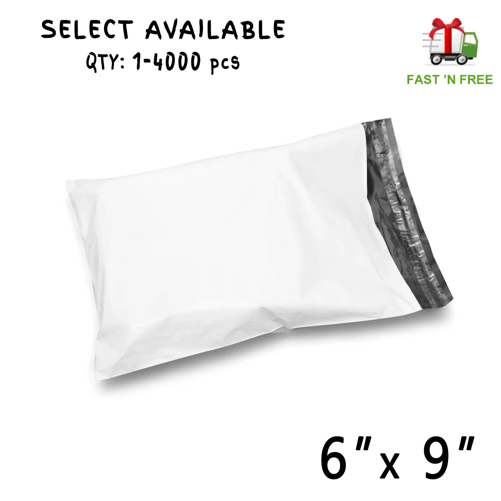 6″x9″ Poly Mailers Shipping Envelopes Self Sealing Plastic Mailing Bags 1.7 Mil