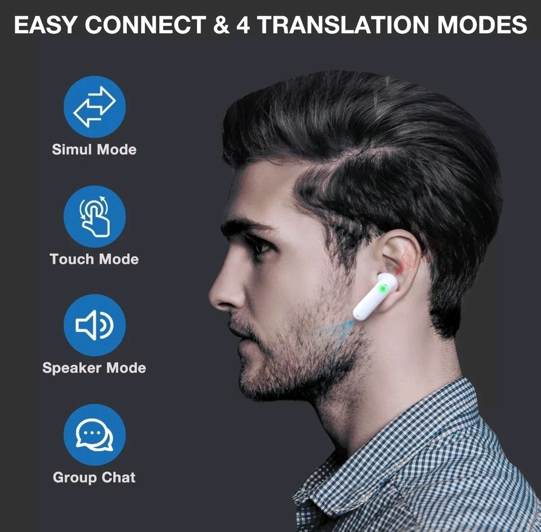Timekettle WT2 Edge Real-Time Translator Earbuds, 40 Online / 8 Offline lanuages
