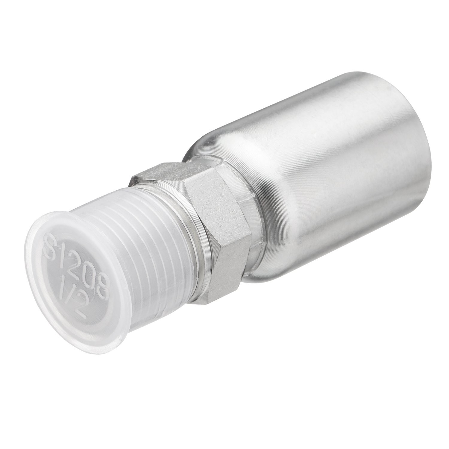 12-Pack 1/2″ Hose x 1/2″ NPTF Male Pipe Thread Hydraulic Hose End Crimp Fittings