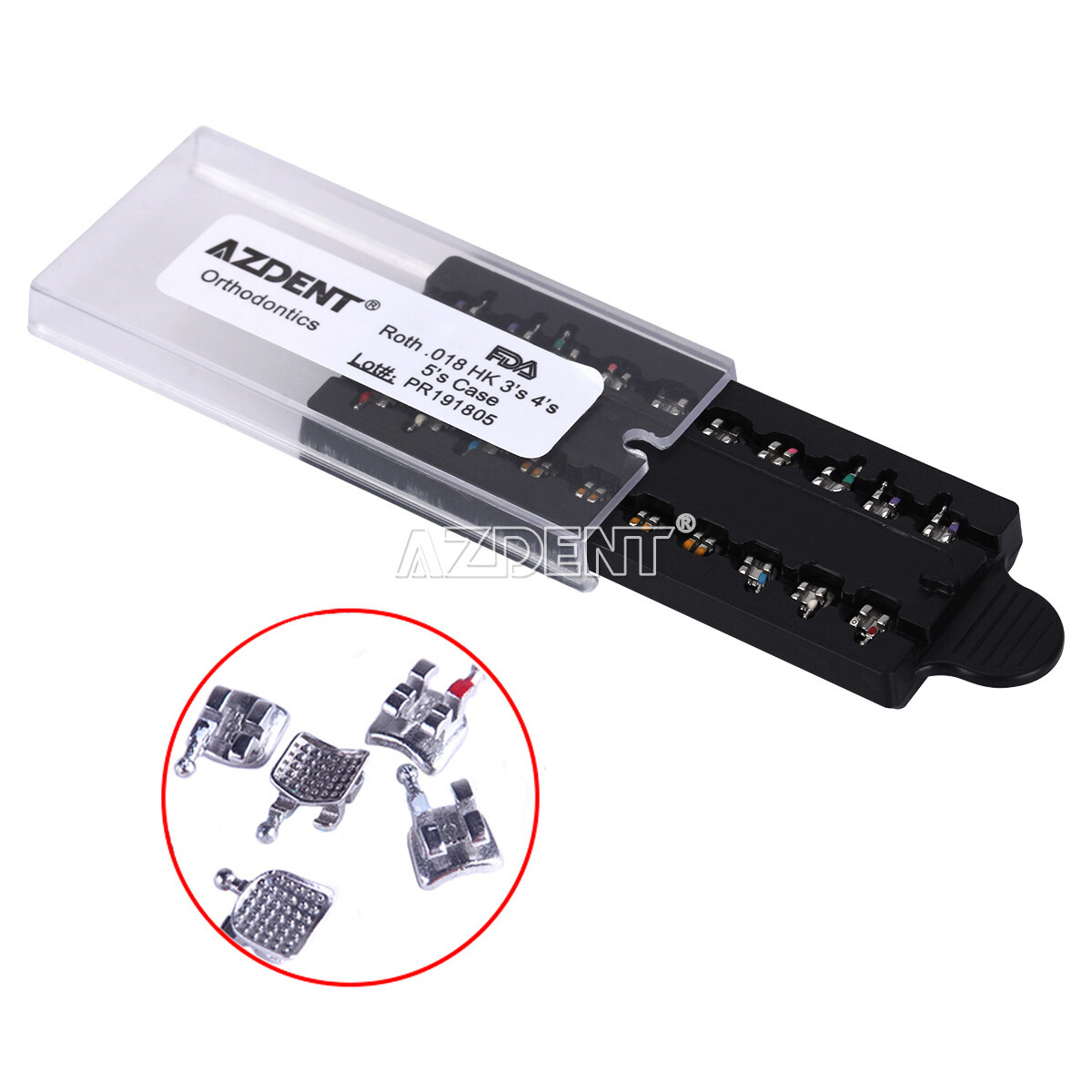 AZDENT Dental Orthodontic Metal Brackets Braces Mini Roth MBT 018 022 345 Hooks