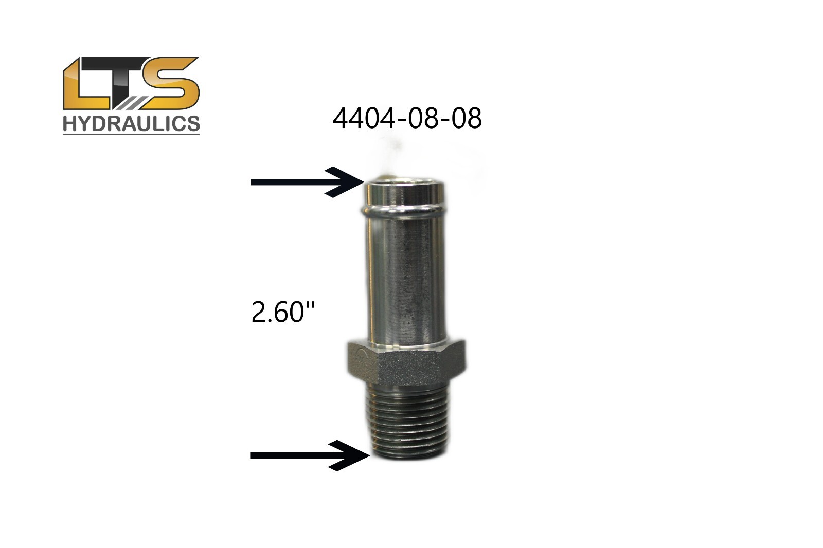 1/2″ Beaded Hose Barb x 1/2″ Male Pipe NPT Steel Adapter 4404-08-08