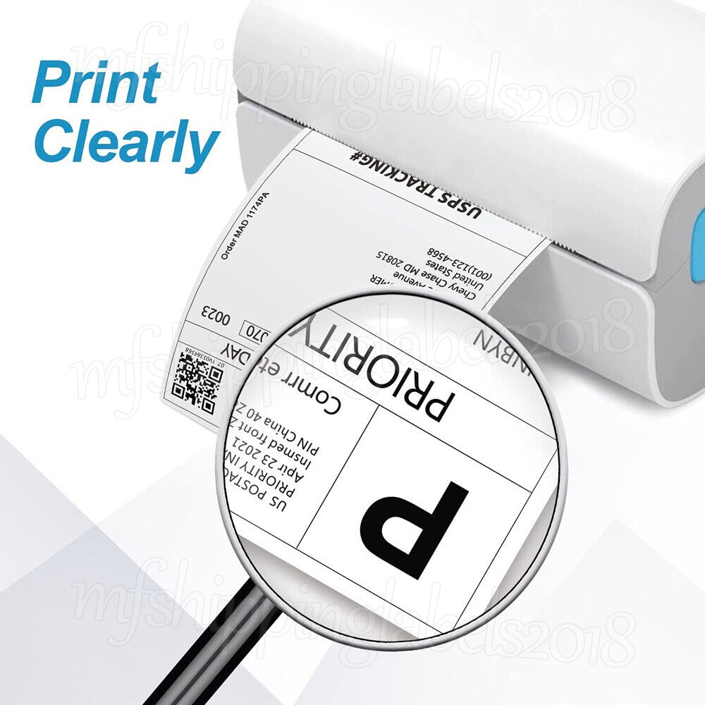 100-10000 4×6 Fanfold Direct Thermal Shipping Labels for Zebra & Rollo Printers
