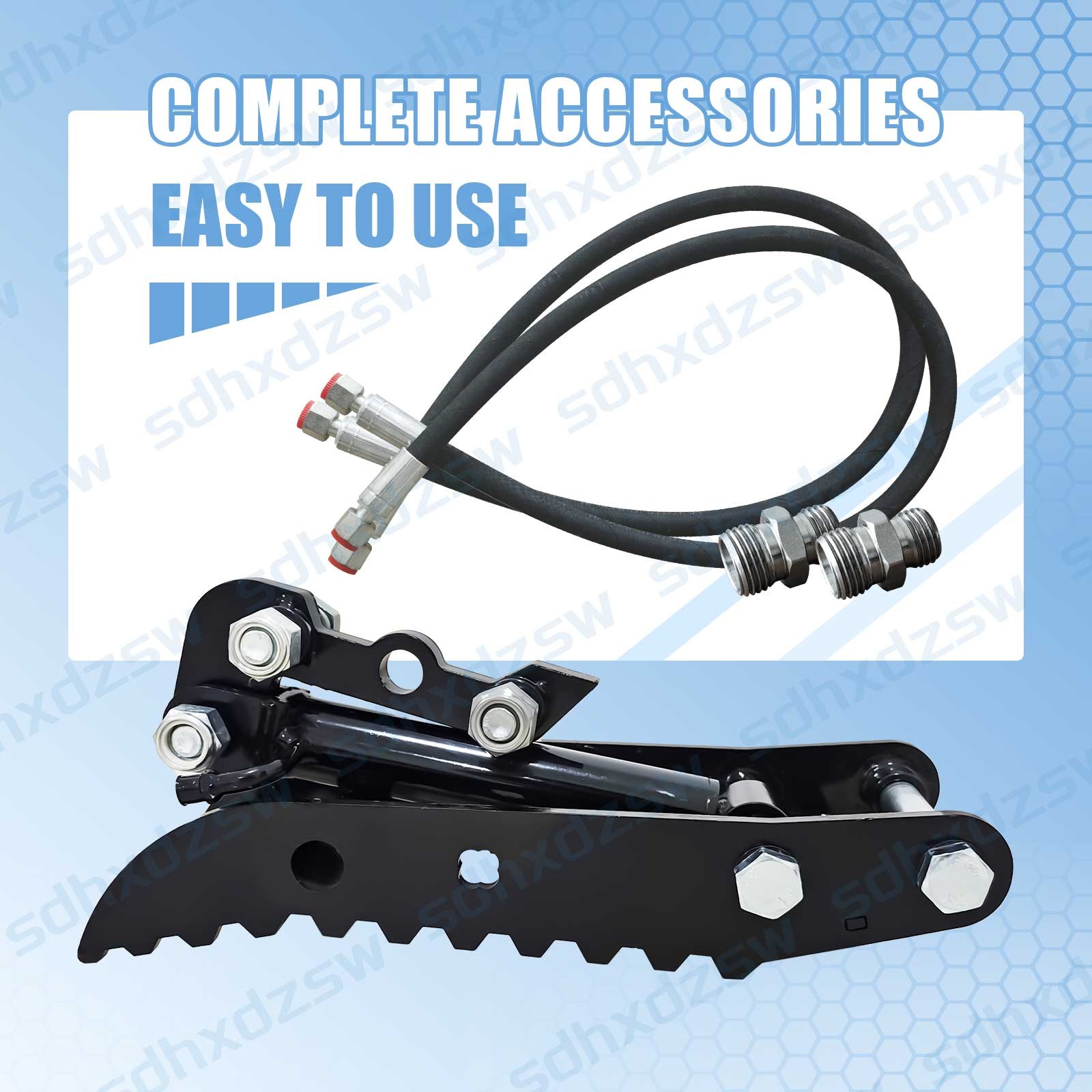L-Shaped Bracket Hydraulic Thumb Clip For Mini Excavators Attachments 3-Holes