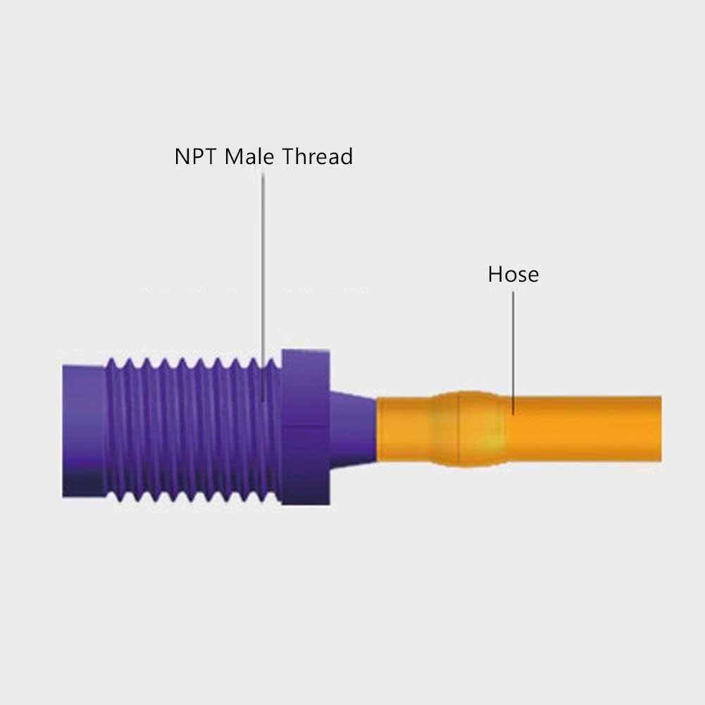 Plastic Hose Barb Fitting, 1/2″ Barb X 3/8 NPT Male Thread Adapter Connector …