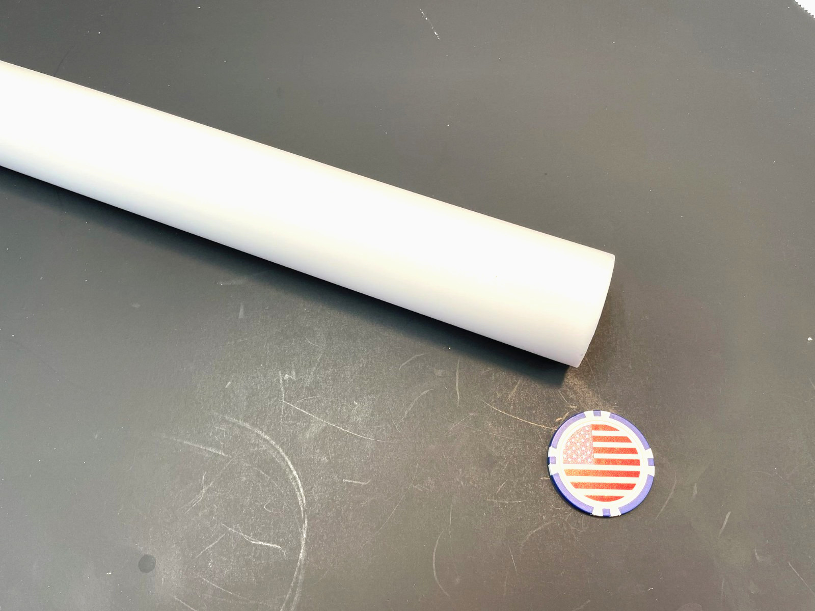 Teflon PTFE Virgin White Rods 1.75″ Diameter x 12″ Long, Extruded