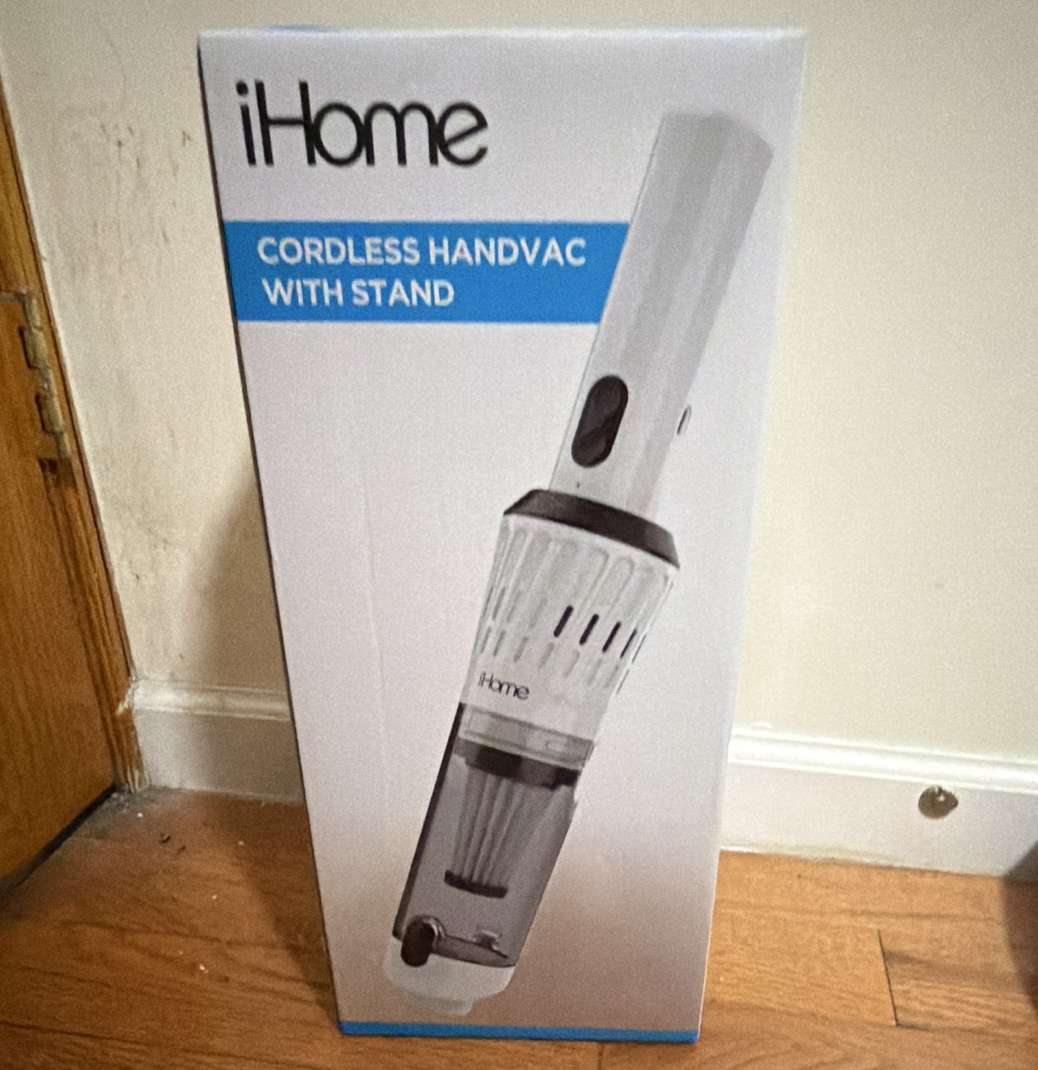 iHome Cordless Handvac w/ Stand, HEPA Bagless 280mL, Adj Speed, Tools