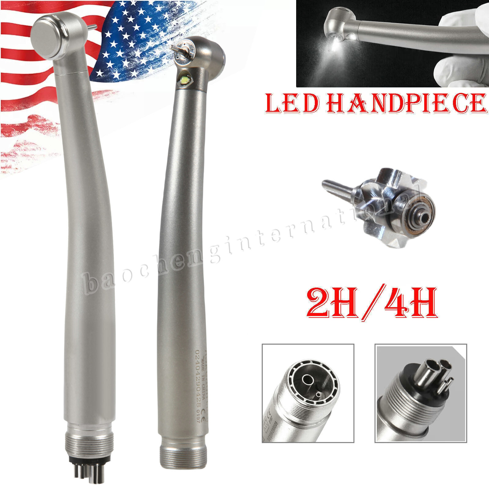 Estilo NSK Dental LUZ LED Pieza de mano de alta velocidad 2/4 Hoyo 3 rociar