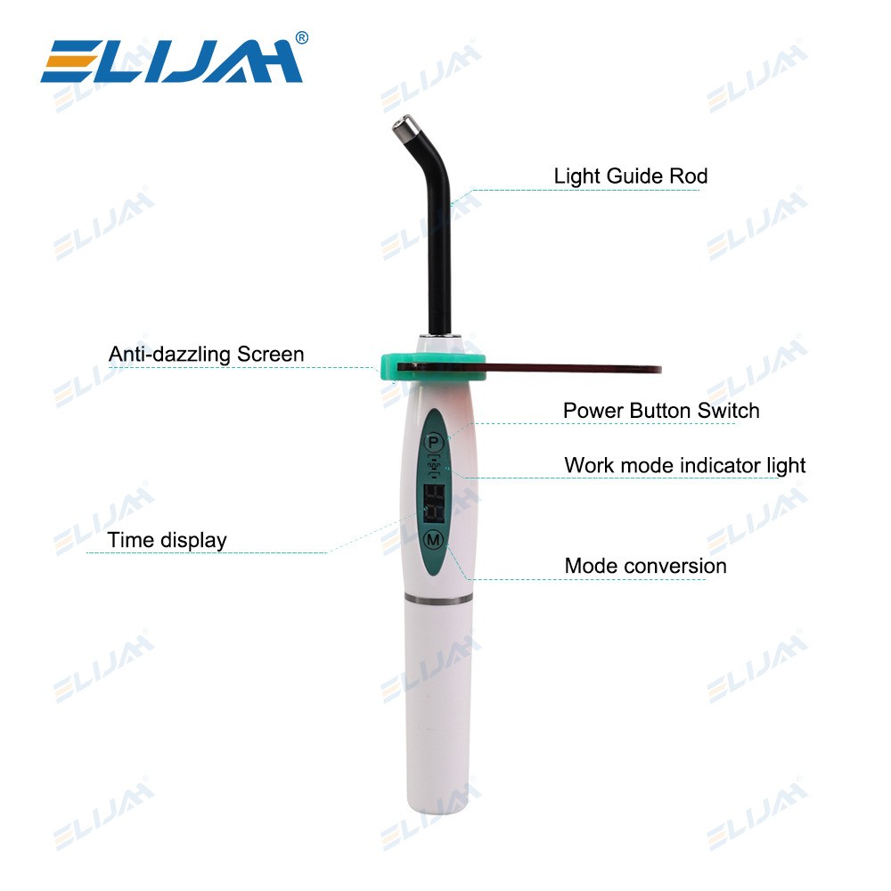 Dental Wireless Cordless LED Cure Curing Light Lamp 2000mw 5W Tool Resin Cure