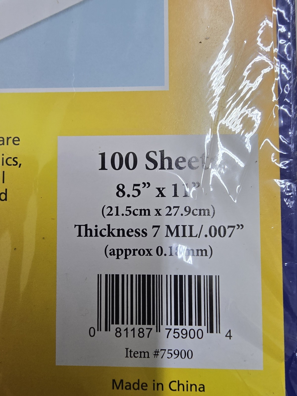 Hygloss Acetate Like Sheets 100 Pack High Clarity 7 MIL Overlays 8.5″ x 11″
