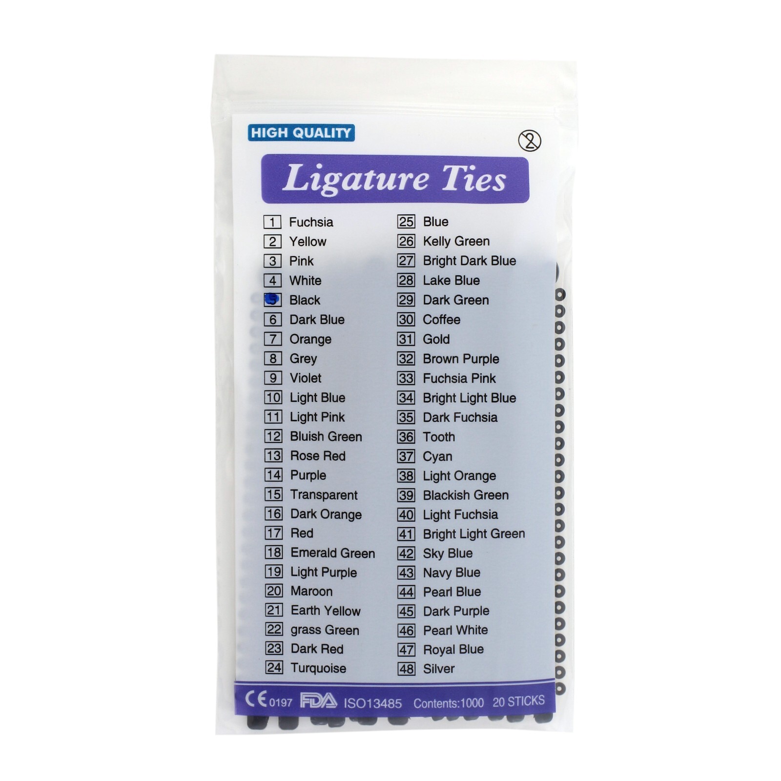 1000pcs Dental Orthodontic Elastics Ligature Ties Braces Elastic Rubber Bands