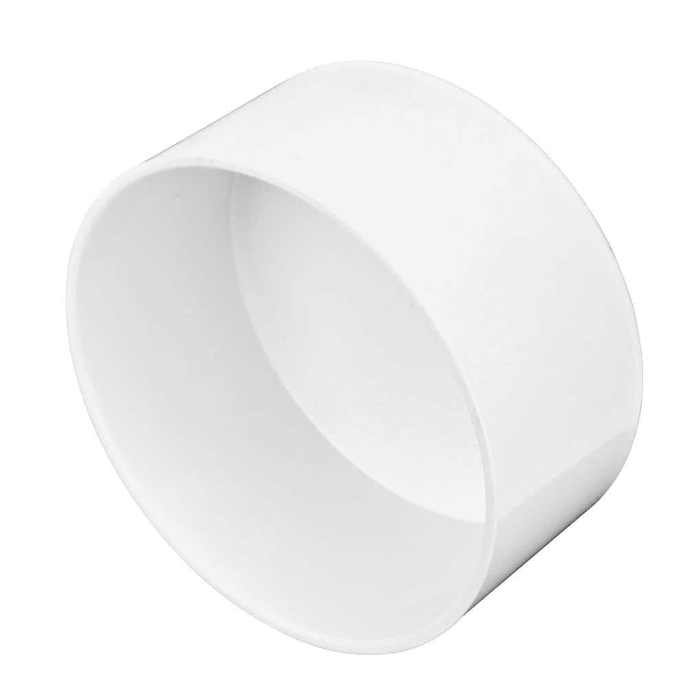6 in PVC S-D End Cap, Solvent Weld Sewer & Drain Pipe Closure