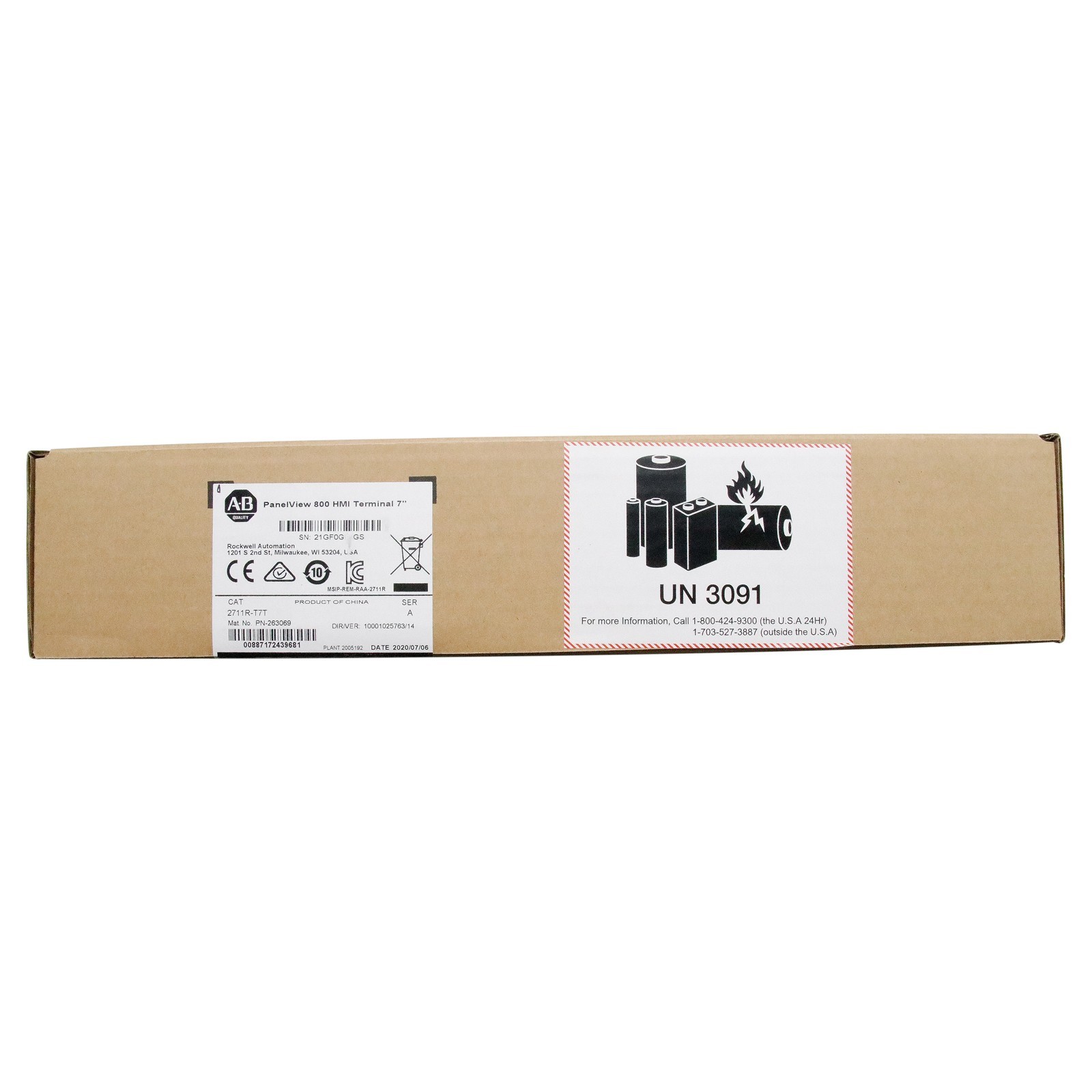 2025 New Allen-Bradley 2711R-T7T Ser B PanelView 800 7-inch HMI Terminal